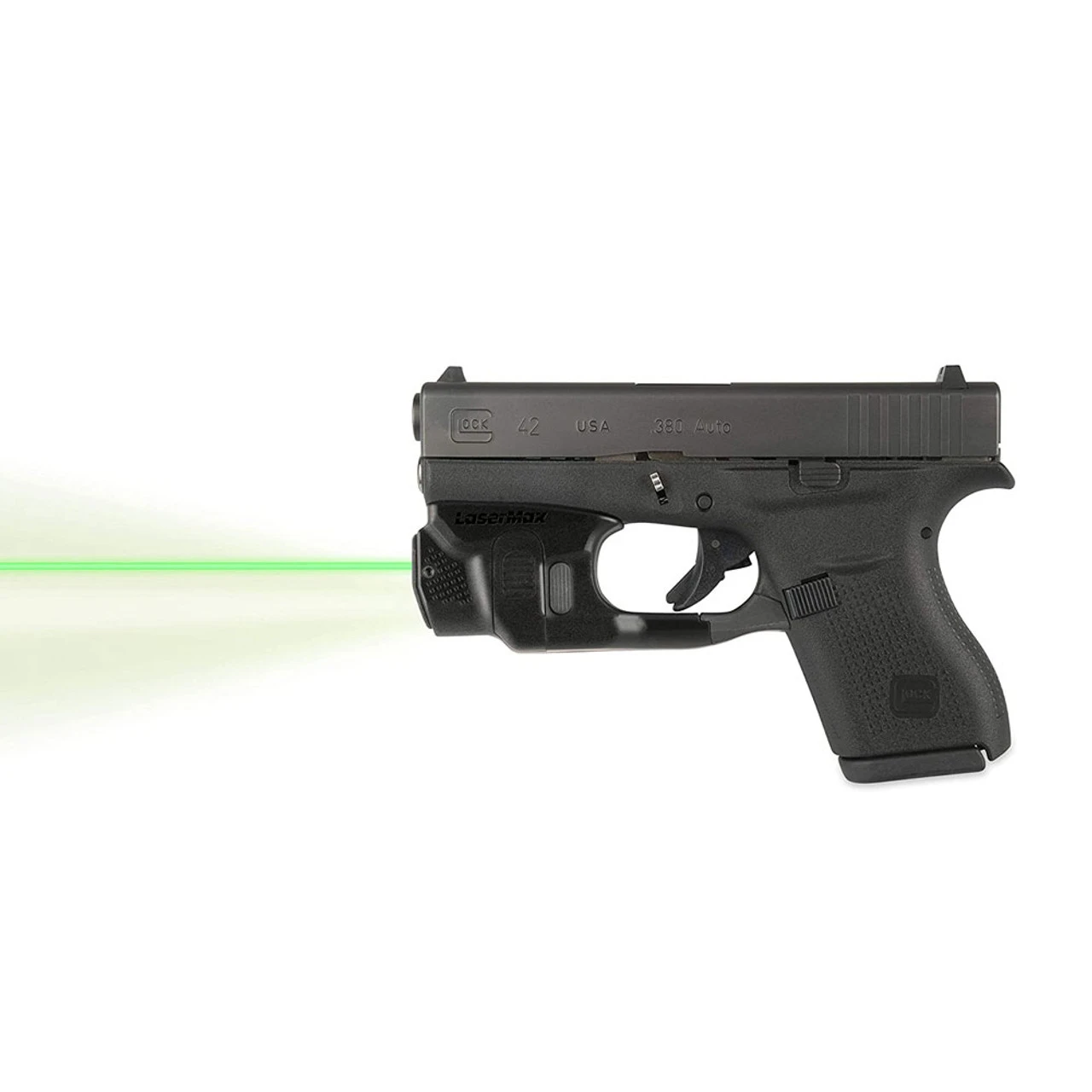 LASERMAX Green CenterFire Light And Laser With GripSense For Glock 42-43 (CF-G4243-C-G) - Image 3
