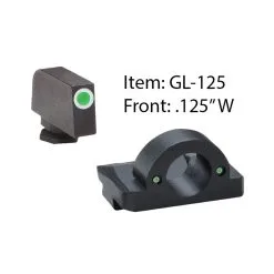 AMERIGLO For Glock Ghost Ring Green With White Outline Front & Green Rear Sights (GL-125)