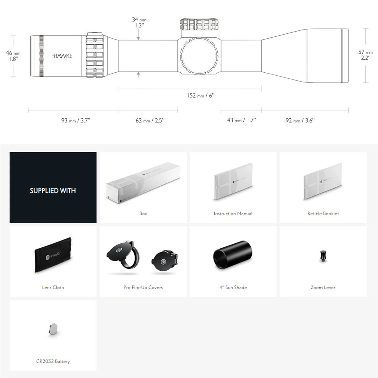 HAWKE Frontier 34 FFP 3-18x50 MOA Pro Ext IR Black Riflescope (18621) - Image 4