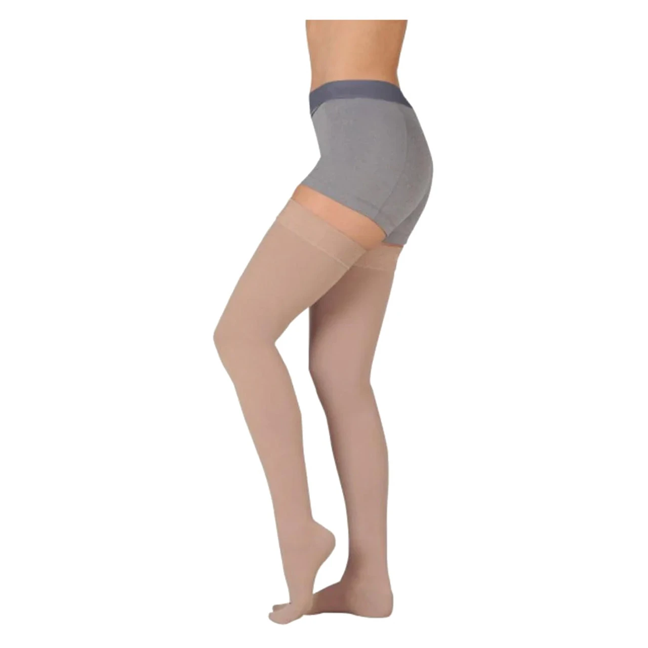 JUZO Soft Compression 20-30 MmHg FF Short Silicone Thigh High Stockings - Image 3