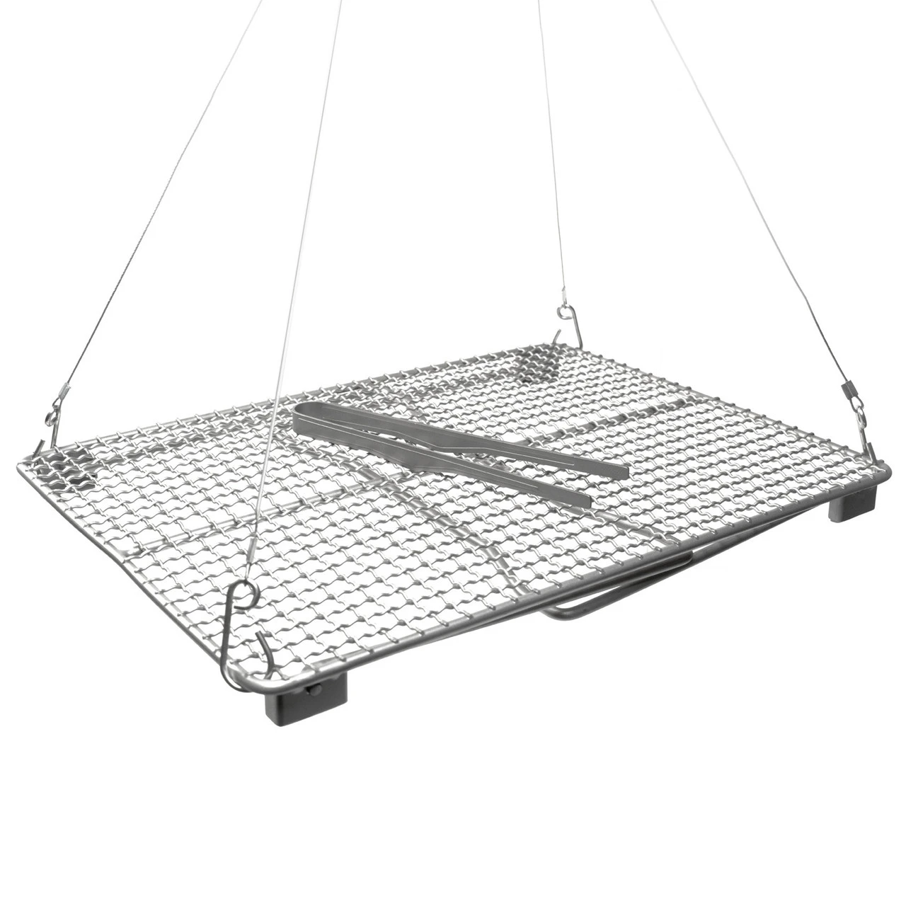 GRITR Titanium Grill Mesh With Protective Case, Titanium Tongs, Hanging Hooks