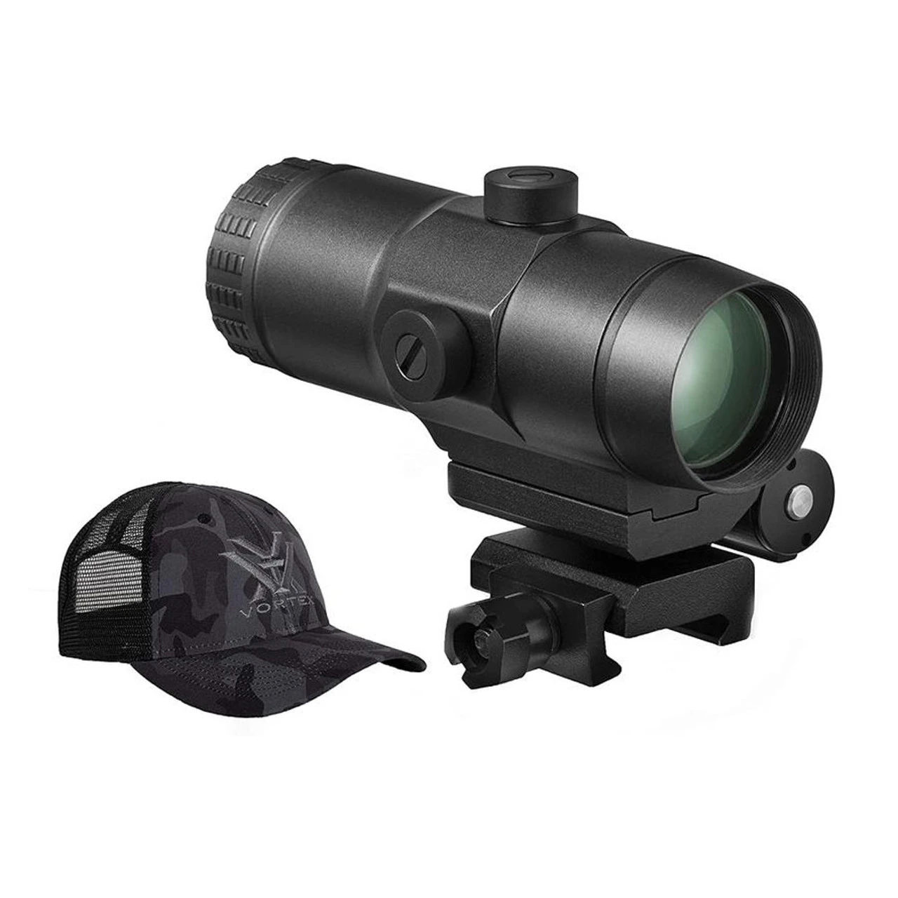 VORTEX VMX-3T Magnifier With Logo Black Camo Hat (VMX-3T+Hat)