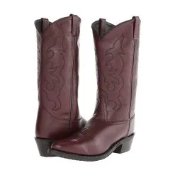 OLD WEST Mens All Leather 13in Narrow Round Toe Cowboy Boot