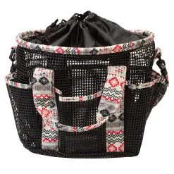 WEAVER LEATHER Black/Crimson Aztec Bind Mesh Bag (65-2053-P19)