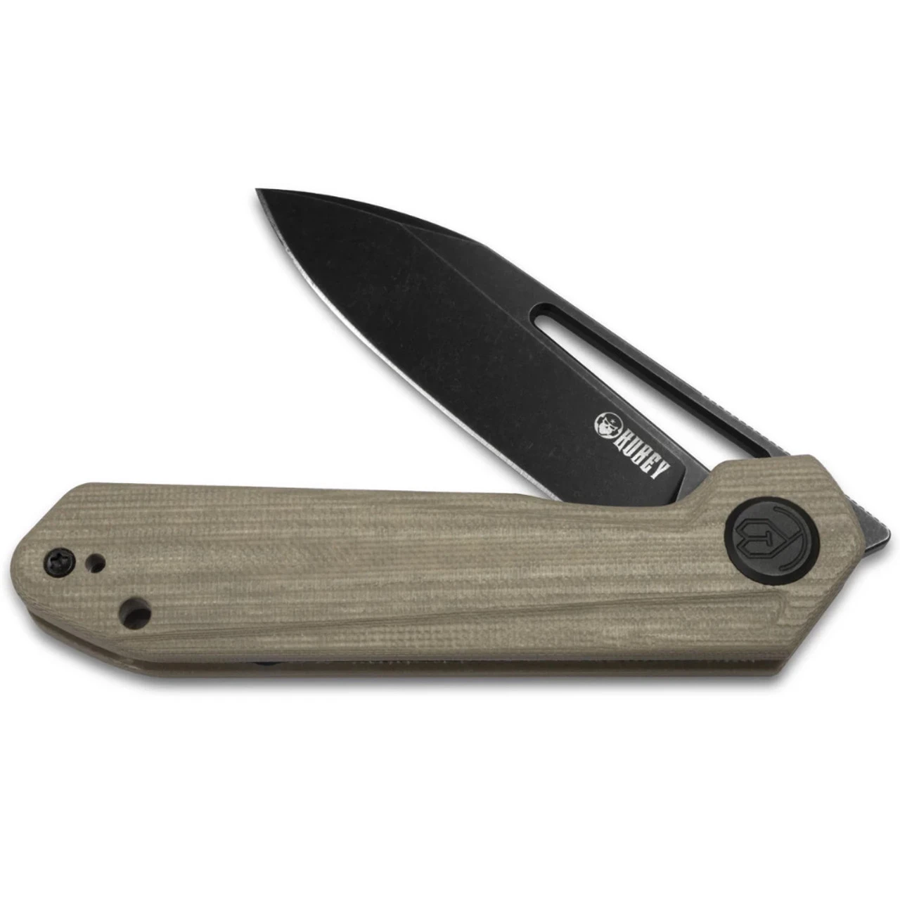 KUBEY Royal Linerlock Black/Tan Folding Knife (KUB321E) - Image 3