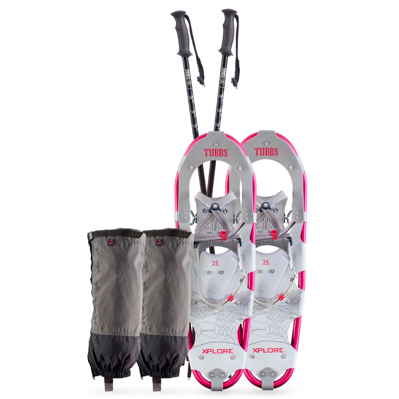TUBBS Women's Xplore Rasberry Red Snowshoe Kit (X190100601W)
