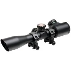 TRUGLO Tru-Brite Xtreme 4x32mm Illuminated Mil-Dot Riflescope With Rings (TG8504TL)