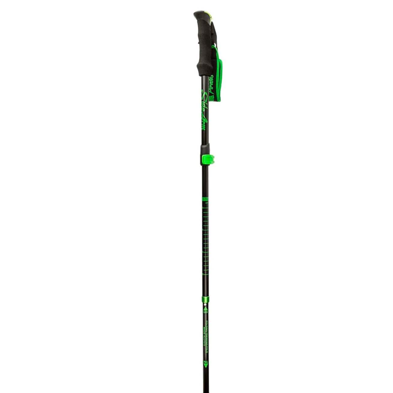 WHITEWOODS Side Arm 5-piece Telescopic 7075 Aluminum Green Ski Pole (SAA)