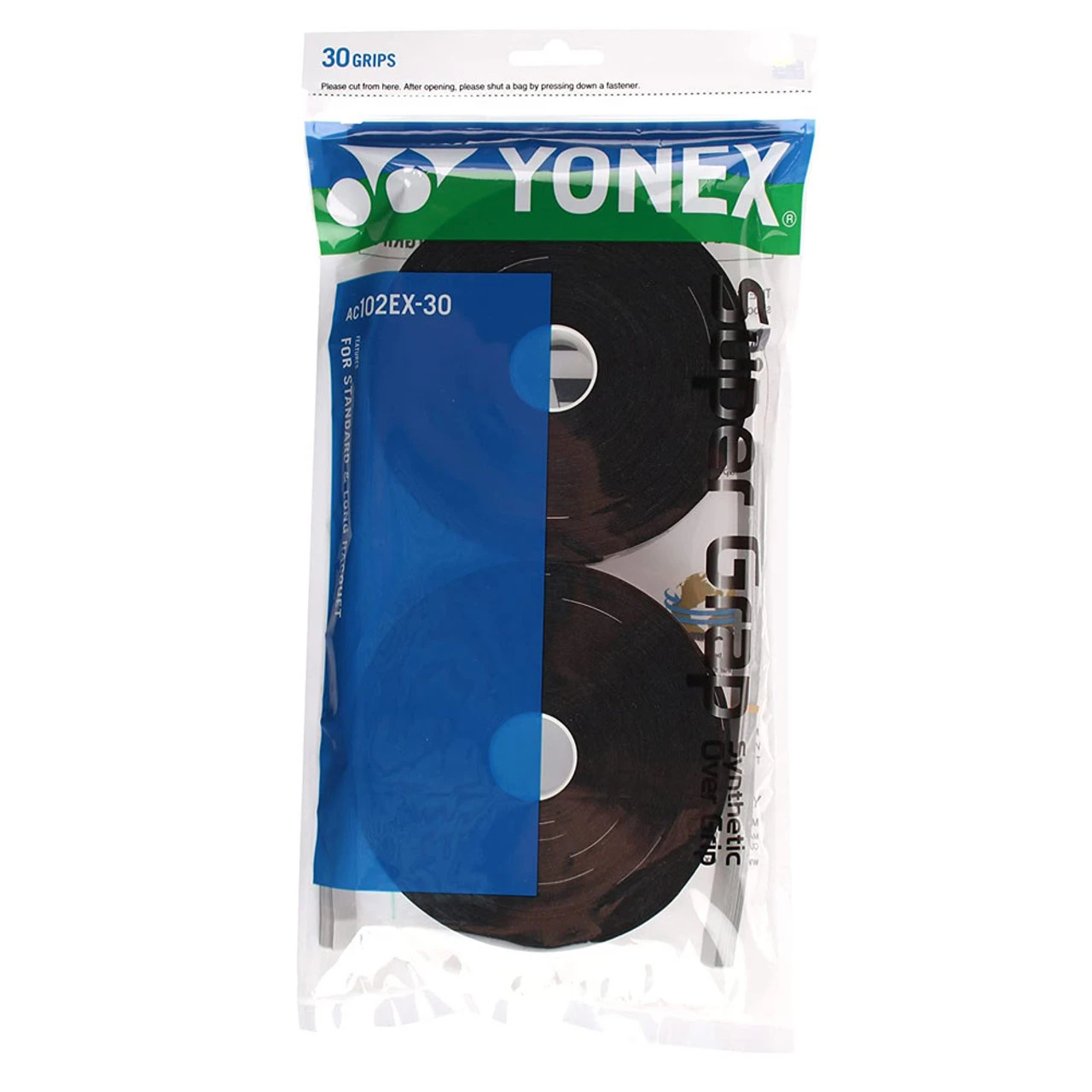 YONEX Super Grap Overgrip 30-Pack Tennis Grip (AC102-30BK)