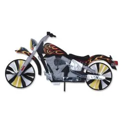 PREMIER KITES 32in Motorcycle Flame Wind Spinner (25656)