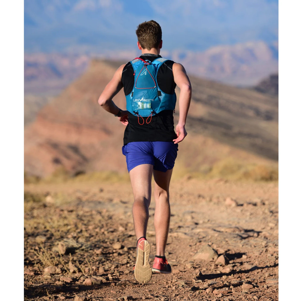 ULTRASPIRE Alpha 5.0 Blue/Cherry Tomato Race Vest (UA132BU) - Image 5