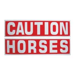 INTREPID INTERNATIONAL Caution Horses Reflective Sticker (SK5000)