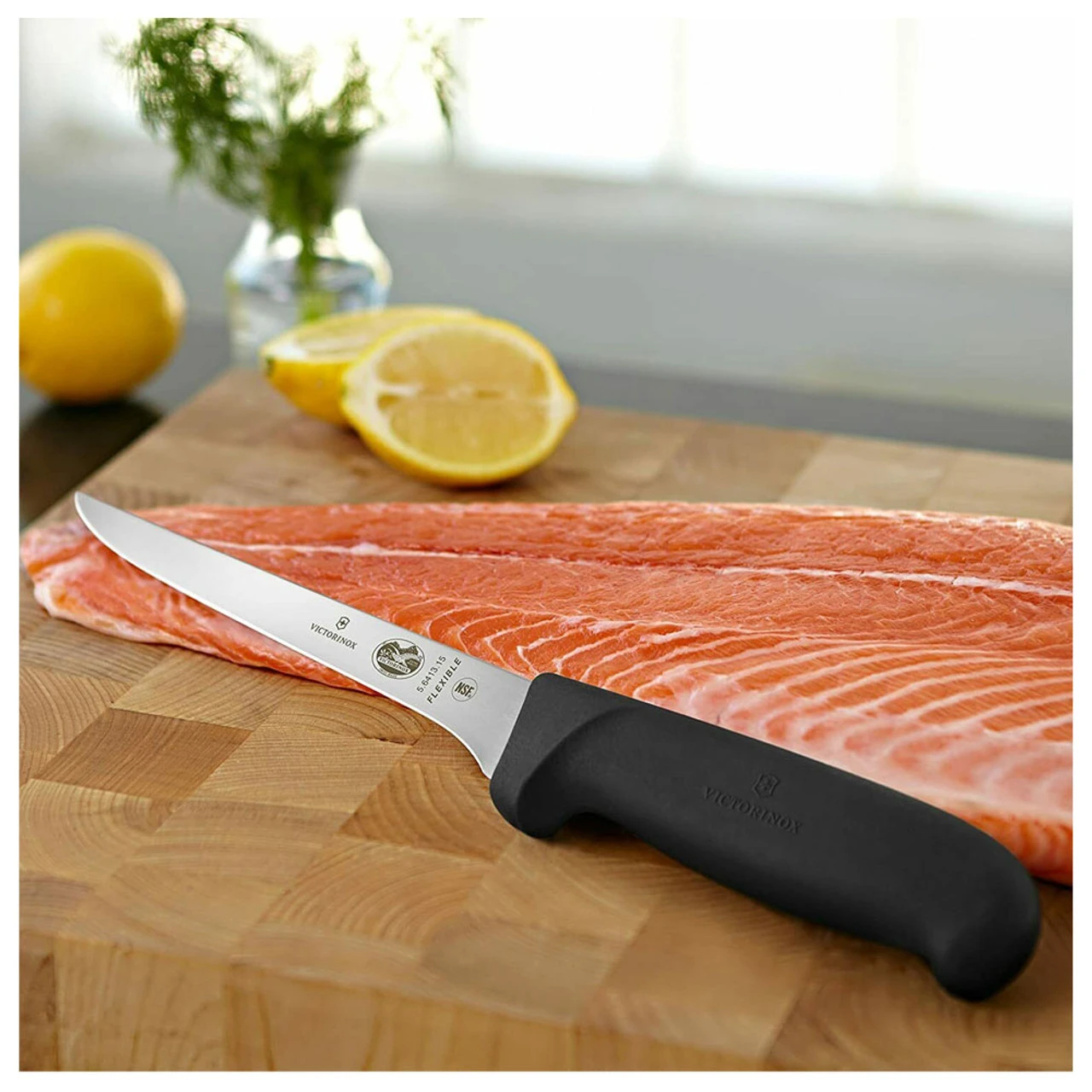 VICTORINOX 6in Narrow Flexible Boning Knife With Black Fibrox Pro Handle (5.6413.15-X6) - Image 3