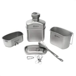 GRITR Titanium Camping Canteen Kit