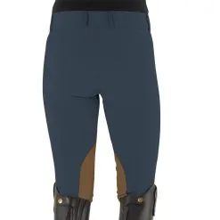 OVATION Ladies Celebrity Slim Secret EuroWeave DX Front Zip Full Seat Midnight Navy Breeches (467848MDTNV)