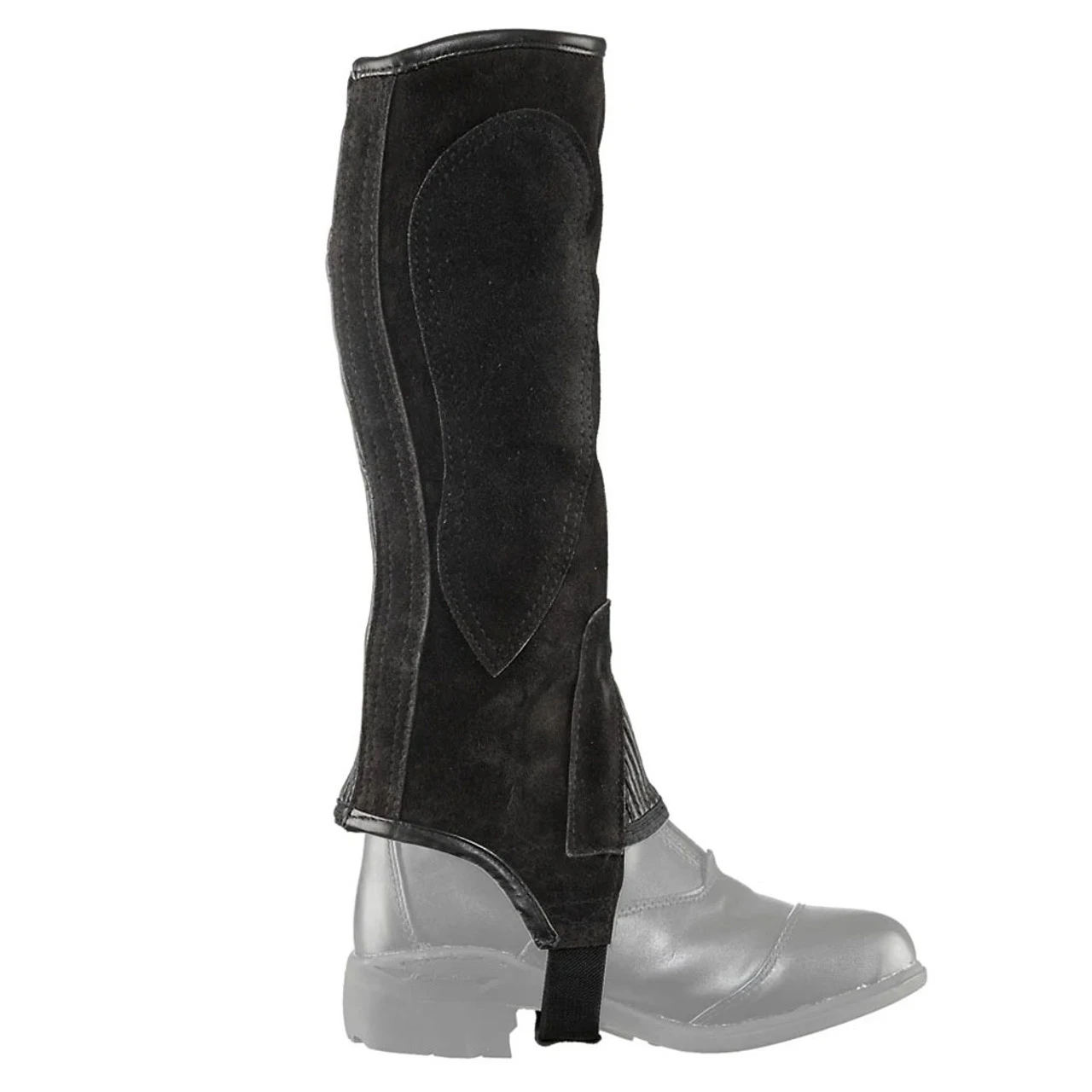 OVATION Women's Ribbed Suede Black Half Chap (464334BLK) - Image 2