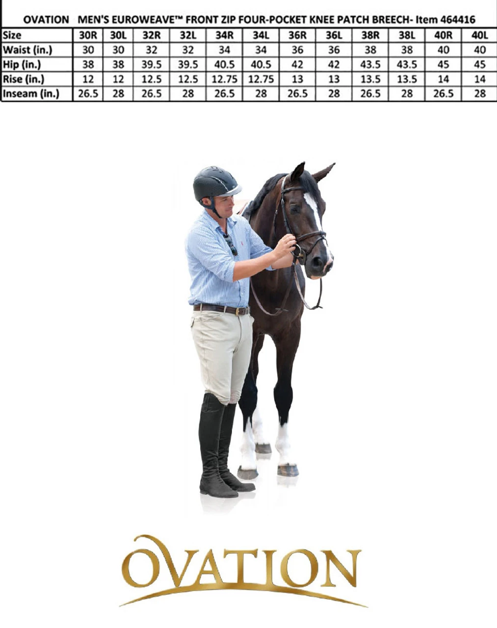OVATION Mens EuroWeave DX 4-Pocket Breeches (464416) - Image 3