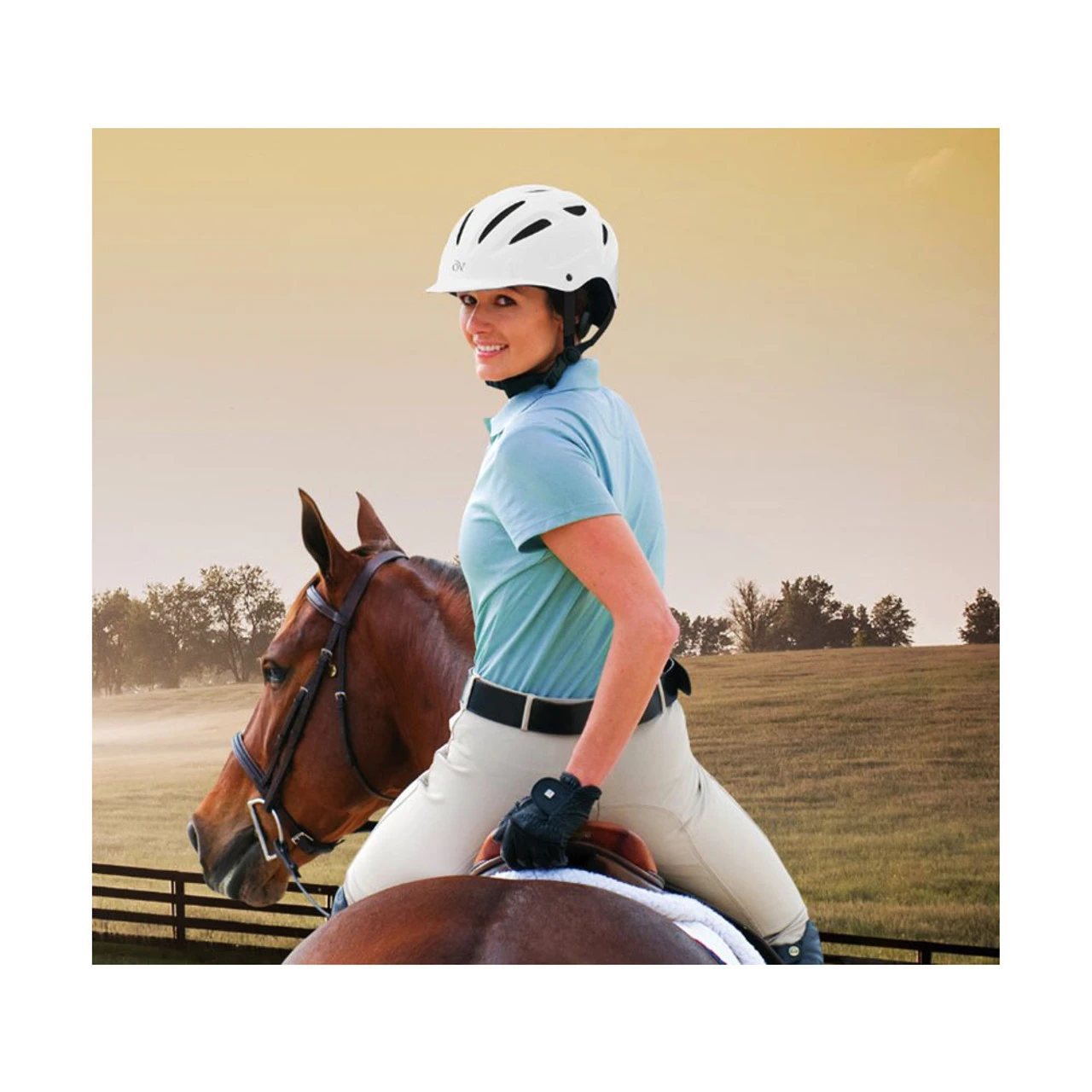 OVATION Ladies Celebrity Slim Secret EuroWeave DX Front Zip Full Seat Midnight Navy Breeches (467848MDTNV) - Image 2