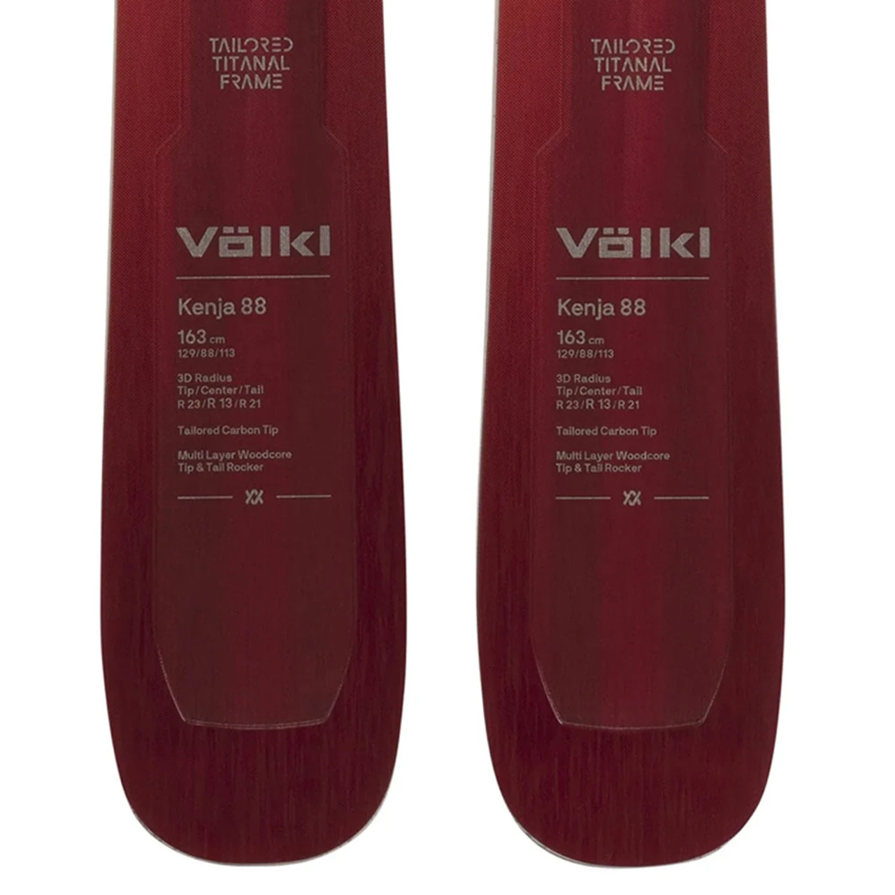 VOLKL Kenja 88 Red Skis (122416) - Image 3