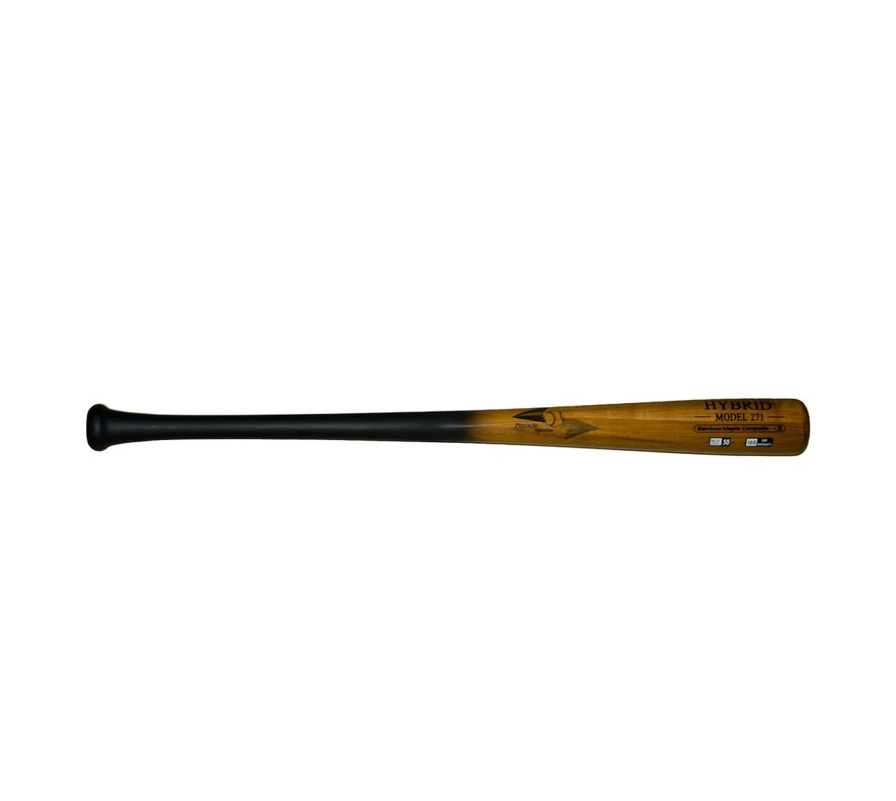 BAMBOOBAT BY PINNACLE SPORTS EQUIPMENT INC Adult Hybrid Bamboo & Maple Black/Brown Baseball Bat
