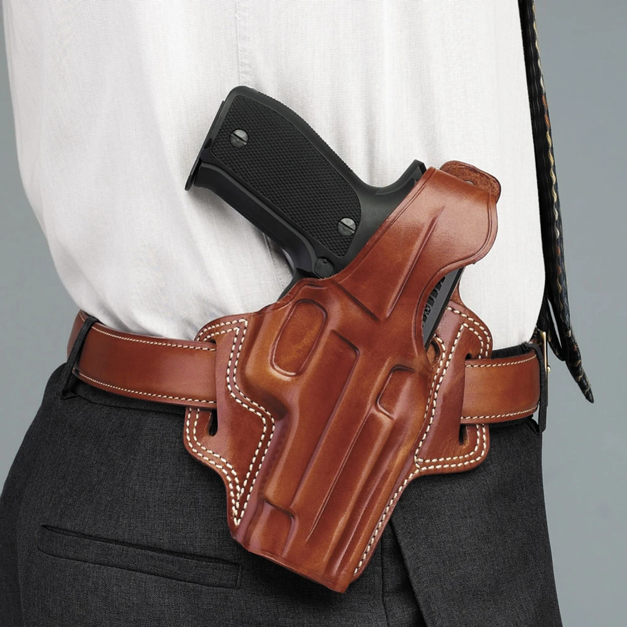 GALCO Fletch High Ride For Glock 20,21 Right Hand Leather Belt Holster (FL228) - Image 2