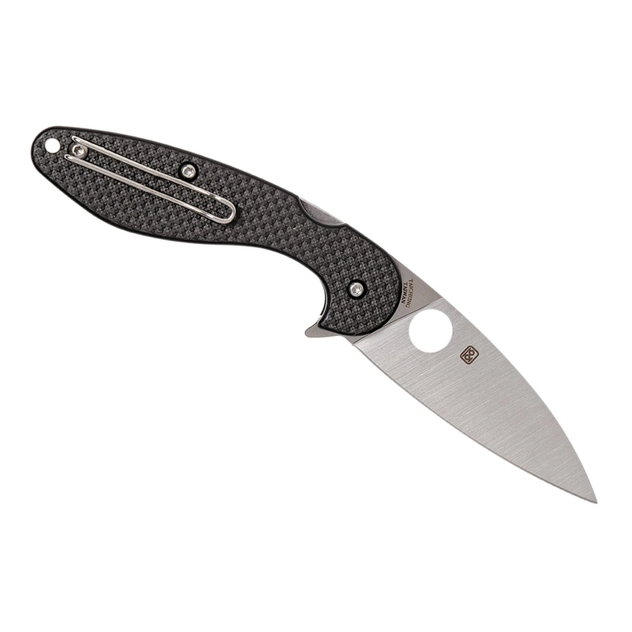 SPYDERCO Sliverax 3.48in Carbon Fiber/G-10 Laminate Folding Knife (C228CFP) - Image 2