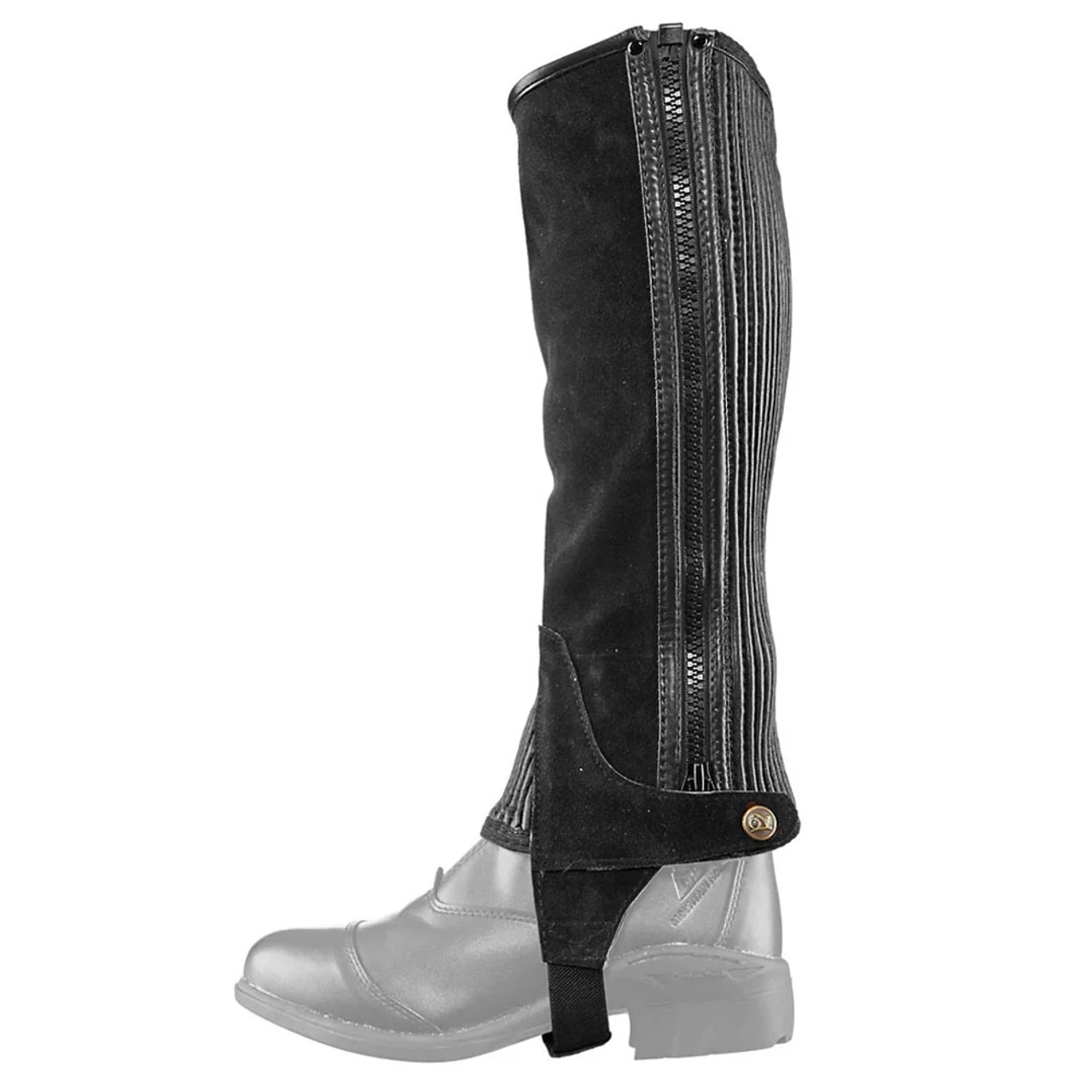 OVATION Women's Ribbed Suede Black Half Chap (464334BLK) - Image 3