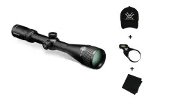 VORTEX Crossfire II 6-24x50mm Dead-Hold-BDC Reticle 30mm Riflescope With Lo Pro Bubblevel, Black Logo Cap And Microfiber Cleaning Cloth