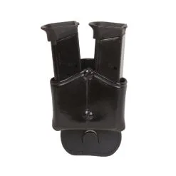 DON HUME G421-P Snap On Double Leather Black Magazine Pouch (D873156)