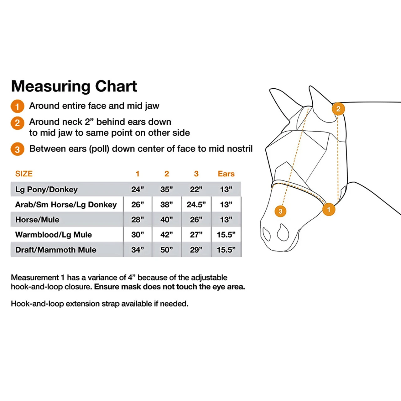 Cashel Company CASHEL Quiet Ride Mule Long Nose Fly Mask Ears - Image 3