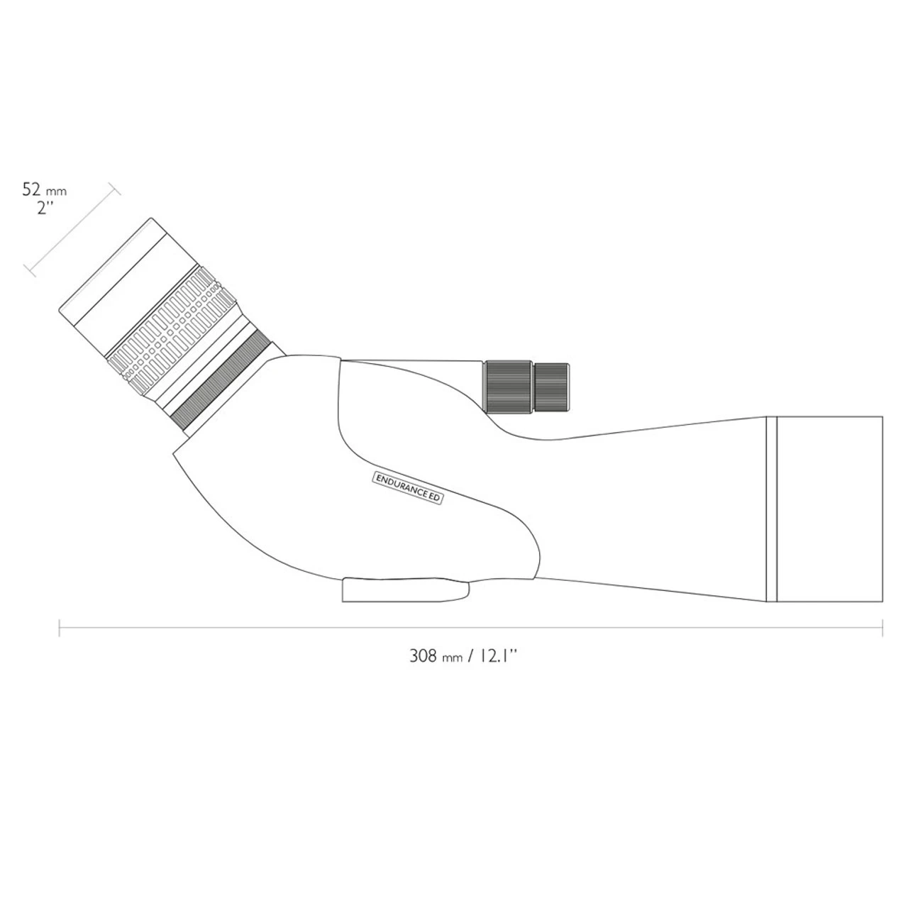 HAWKE Endurance ED 15-45x60 Green Angled Spotting Scope (56194) - Image 3