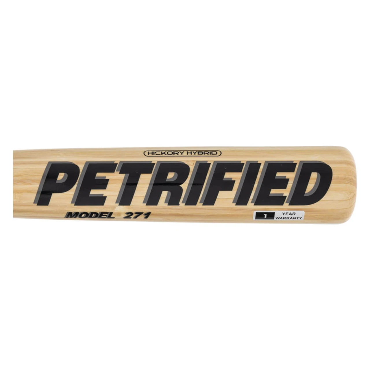 BAMBOOBAT BY PINNACLE SPORTS EQUIPMENT INC BAMBOOBAT Adult Hickory Hybrid Brown Handle/Natural Barrel LG Graphic Baseball Bat (PET-HGBN271LG) - Image 2