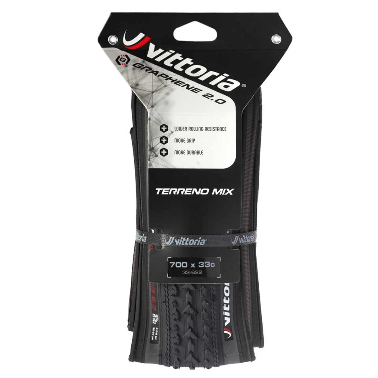VITTORIA Terreno Mix Cyclocross/TNT G2.0 700x33c Anthracite Tire (11A00075) - Image 3