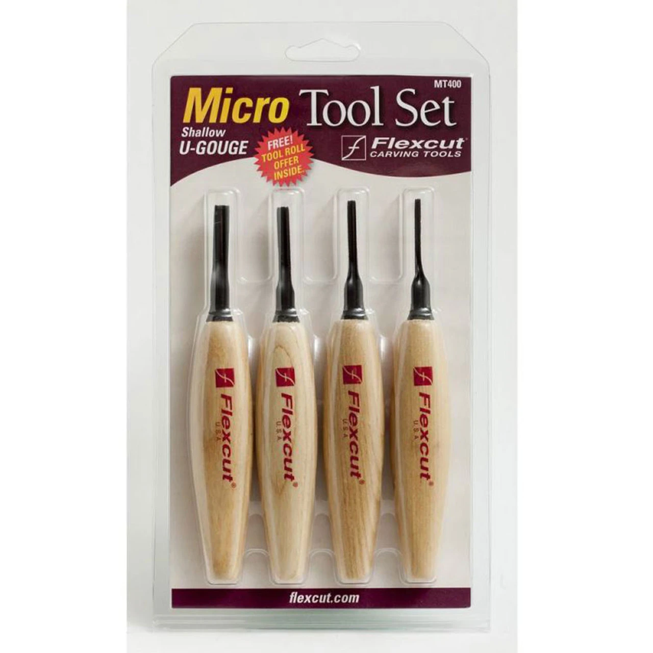 FLEXCUT Shallow U-Gouge Micro Tool Set (MT400) - Image 2