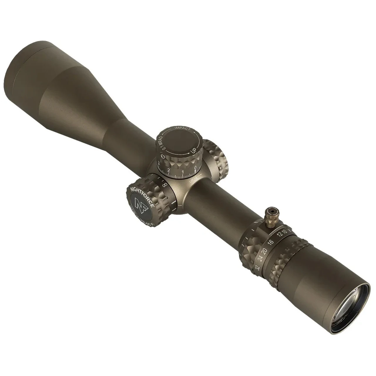 NIGHTFORCE NX8 4-32x50mm F1 ZeroStop .1 MRAD DigIllum PTL Mil-XT Dark Earth Riflescope (C667)