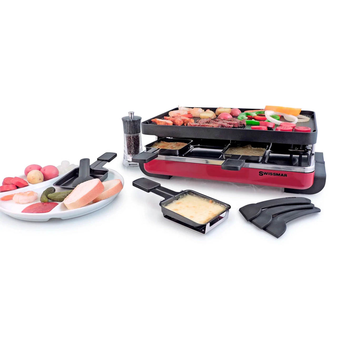 SWISSMAR Classic 8 Person Red Raclette Grill - Image 2