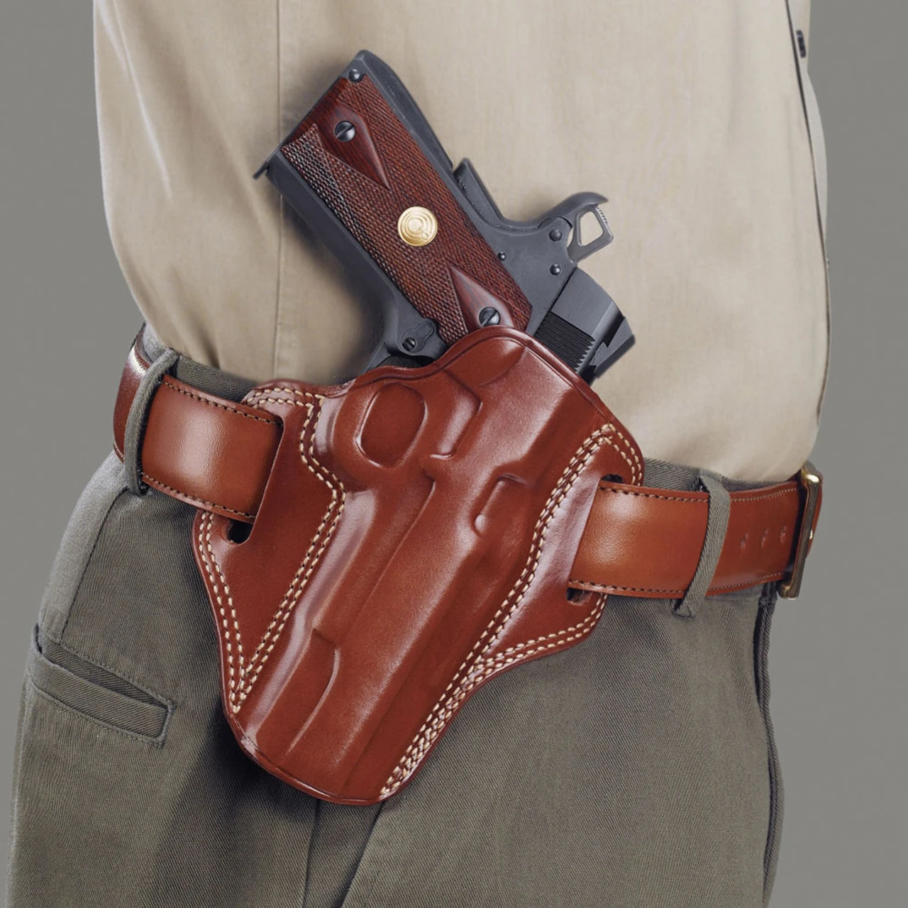 GALCO Combat Master Colt 5in 1911 Right Hand Leather Belt Holster (CM212) - Image 2