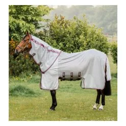 HORSEWARE IRELAND Amigo Vamoose Silver And Burgundy Bug Buster With No-Fly Zone (AFRR3V-IQWQ)