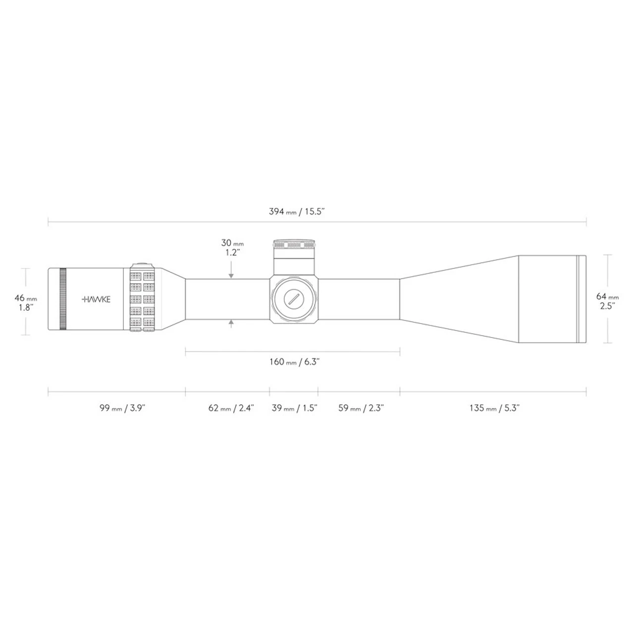 HAWKE Sidewinder 30 SF 8-32x56 SR Pro II Reticle Riflescope (17271) - Image 3