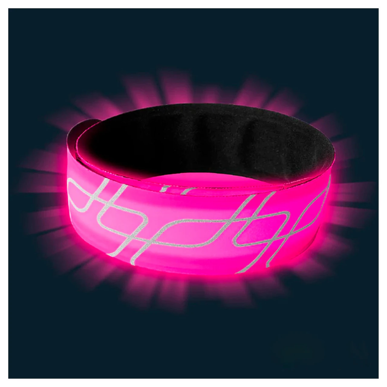 AMPHIPOD Full-Viz Rechargeable Flashing Pink Reflective Slap Band (4910-7) - Image 2