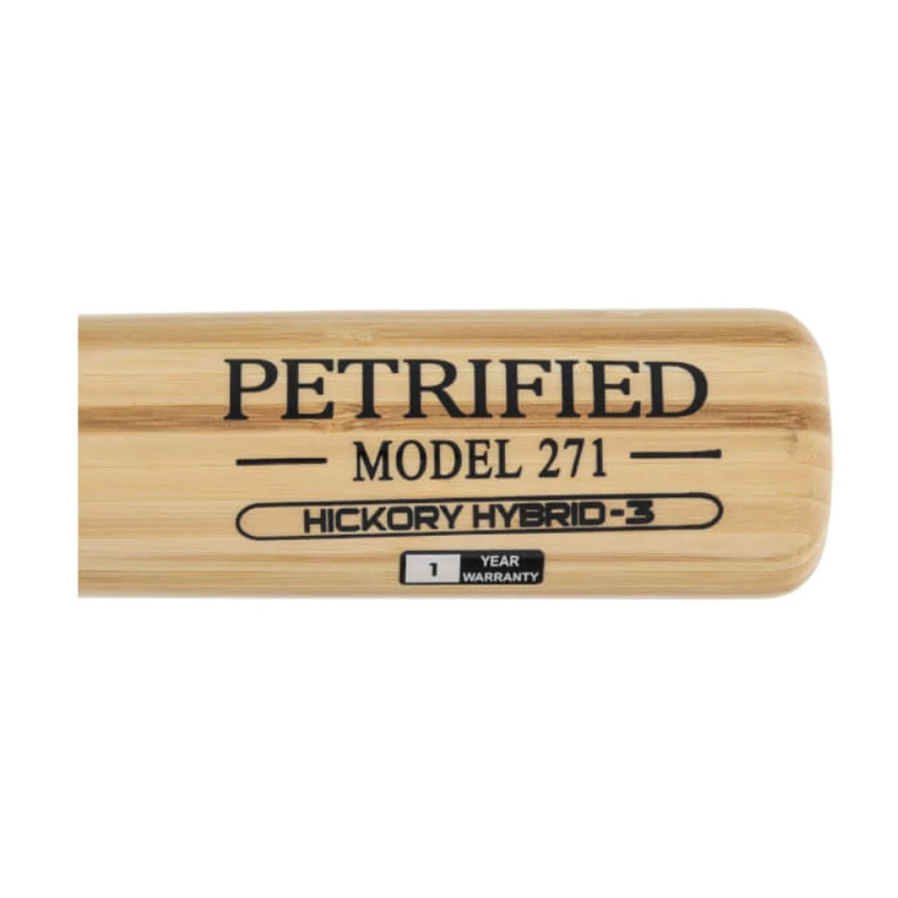 BAMBOOBAT BY PINNACLE SPORTS EQUIPMENT INC BAMBOOBAT Adult Hickory Hybrid Brown Handle/Natural Barrel TG Graphic Baseball Bat (PET-HGBN271TG) - Image 2