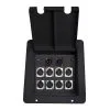 ELITE CORE Recessed Floor Box With 8 XLRF And 2 Speakon Connections (FB8-SP)