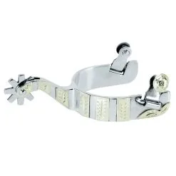 WEAVER LEATHER Men's Spurs With Engraved German Silver Trim (25-6270)