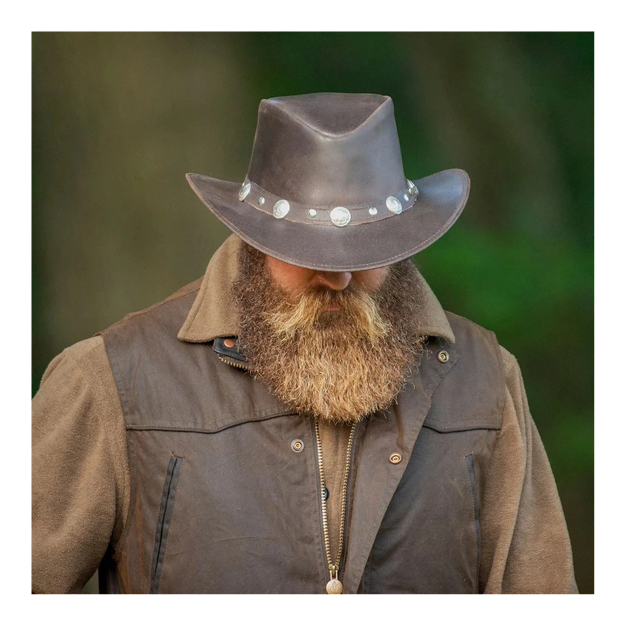 OUTBACK TRADING Rawhide Chocolate Hat (1376-CHO) - Image 3