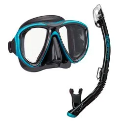 TUSA Powerview Dry Ocean Green/Black Adult Mask And Snorkel Combo (UC-2425P-BKOG)