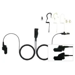 EAR HUGGER SAFETY Two-Wire T-Series Headset With PTT On Connector For Motorola Astro HT, XTS, MT, MTX (EH-PM2-1000)