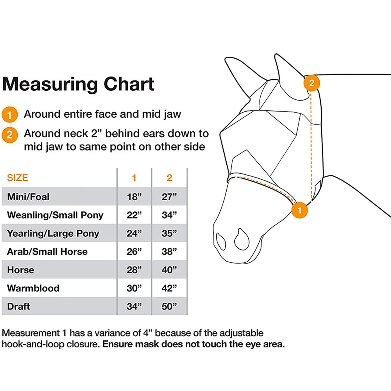 Cashel Company CASHEL Econo Arab/Small Horse Fly Mask With Ears (EFMASE) - Image 3