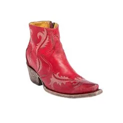 CORRAL Womens Red Ruth Laser Ankle Boot (G1379-LD)