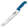 VICTORINOX Bread 10.25in Serrated Knife With Blue Fibrox Pro Handle (5.2932.26)