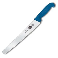 VICTORINOX Bread 10.25in Serrated Knife With Blue Fibrox Pro Handle (5.2932.26)